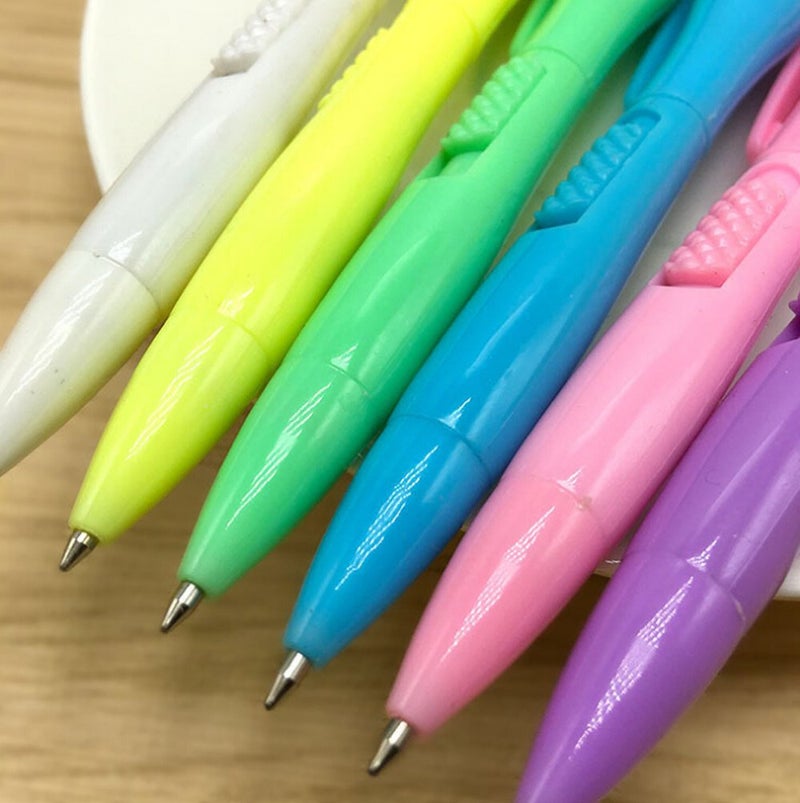 BXT 6pcs Ballpoint Pen with Electronic Watch 0.5MM Fine Point Pen with Time Clock for Examing, Writing and Note Taking, School Stationery Supplies - Image 3